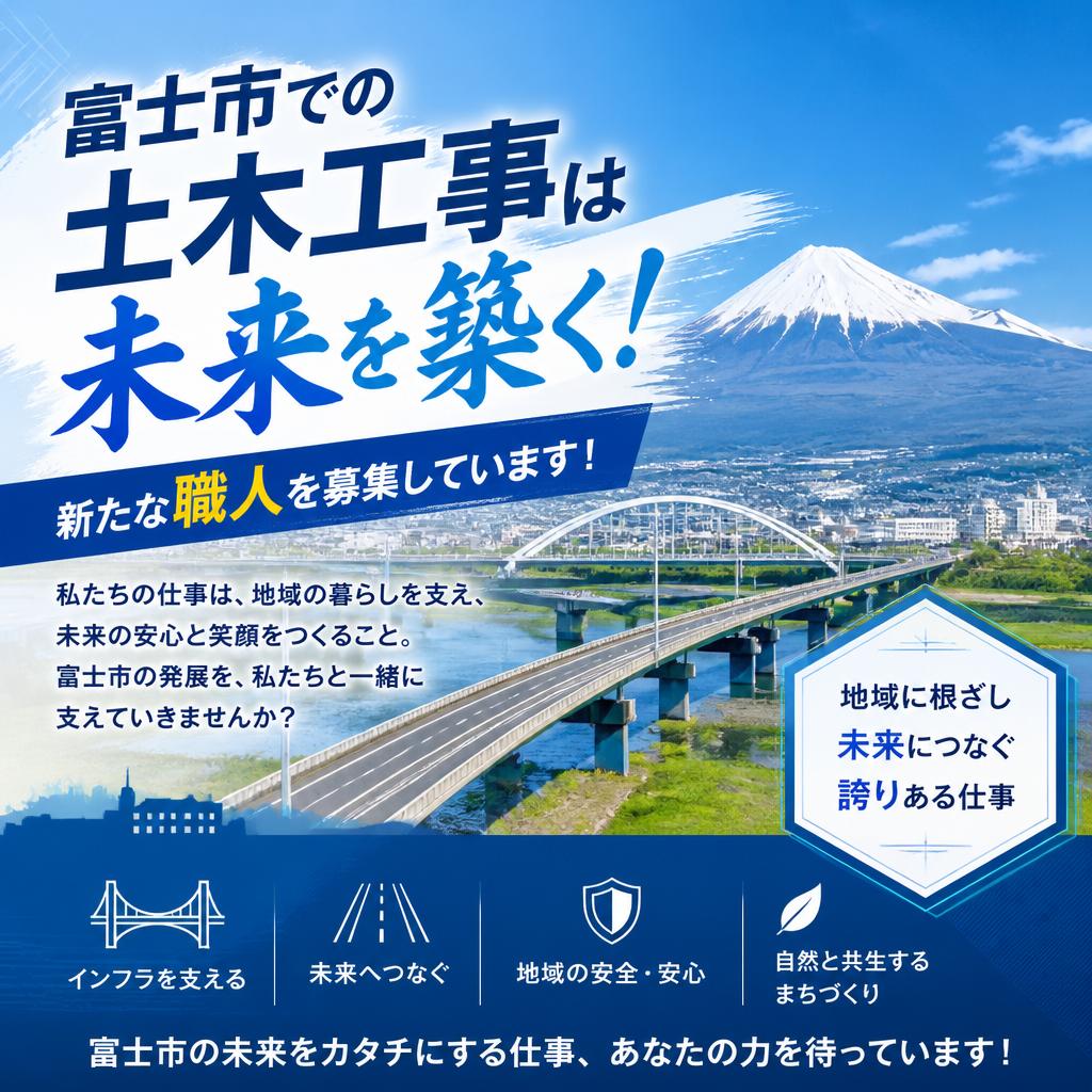 富士市での土木工事は未来を築く！新たな職人を募集しています！
