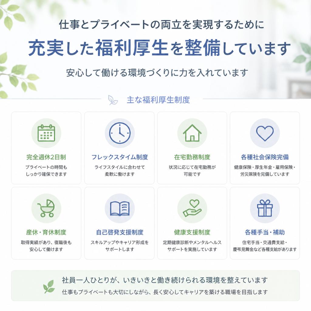 充実した福利厚生