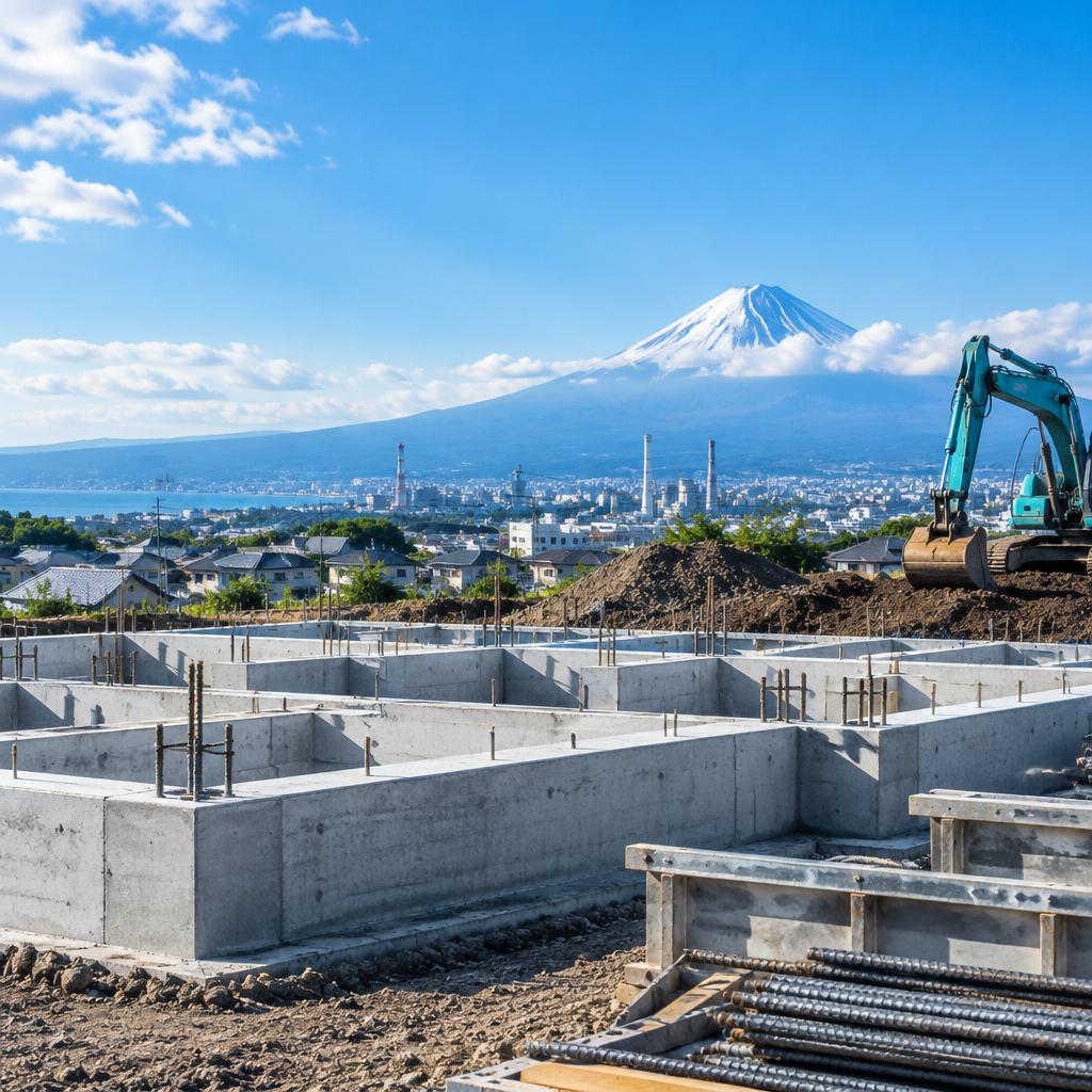 街の暮らしを支える技術を、基礎からあなたの手に。富士市で住宅基礎工事・土木工事に携わる仲間を募集しています。